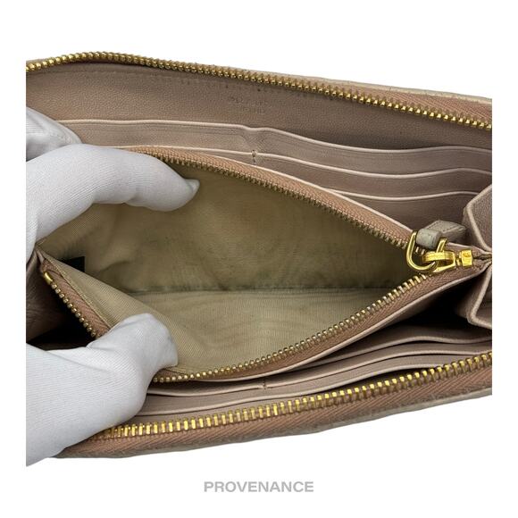 🔴 Prada Zip Long Wallet - Blush Nappa Gaufre Leather - Picture 10 of 11